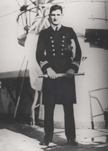 Lieutenant Commander Robert W Rankin, RAN, was appointed in command of HMAS Yarra (II) on 11 February 1942. He is depicted here wearing the rank of a Lieutenant.