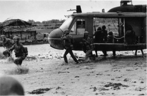 Wet landing zone - operations continued throughout the monsoon season.