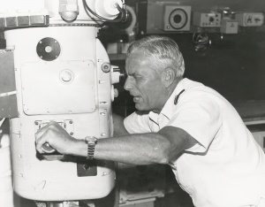 The periscope in the Submarine Command Team Trainer.