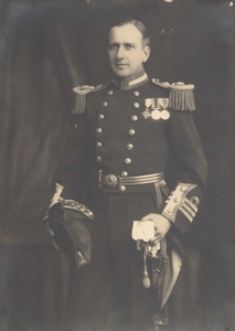 Surgeon Commander L Darby in full-dress uniform, circa 1922. (HMAS Cerberus Museum)