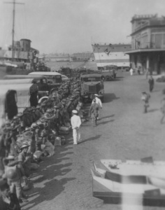 Australian troops about to embark in Vampire.