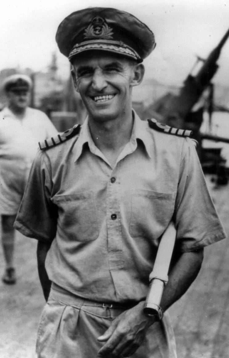 Black and white photograph of John Malet Armstrong in uniform, smiling