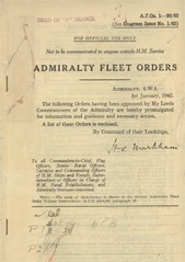 Admiralty Fleet Orders 1942 - 1-93