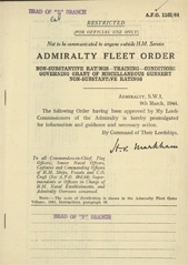 Admiralty Fleet Orders 1944 - 1161