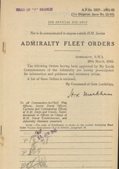 Admiralty Fleet Orders 1942 - 1327-1481