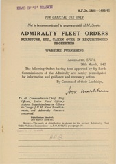 Admiralty Fleet Orders 1942 - 1482-1483