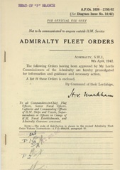 Admiralty Fleet Orders 1942 - 1626-1730