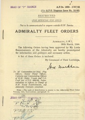 Admiralty Fleet Orders 1944 - 1635-1757