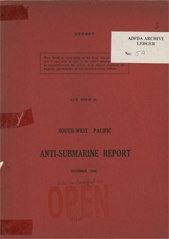 South-West Pacific Anti-Submarine Warfare Reports - November 1943