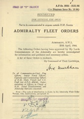 Admiralty Fleet Orders 1944 - 2035-2151