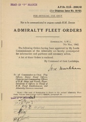 Admiralty Fleet Orders 1942 - 2114-2204