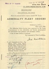 Admiralty Fleet Orders 1944 - 2153-2293