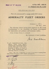 Admiralty Fleet Orders 1942 - 2205-2338
