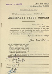 Admiralty Fleet Orders 1943 - 2462-2581