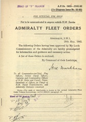 Admiralty Fleet Orders 1942 - 2463-2585