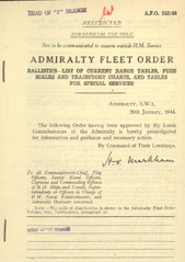 Admiralty Fleet Orders 1944 - 252