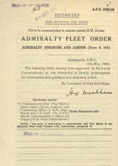 Admiralty Fleet Orders 1944 - 2549