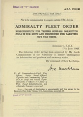 Admiralty Fleet Orders 1943 - 2701