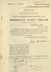 Admiralty Fleet Orders 1944 - 2706-2814