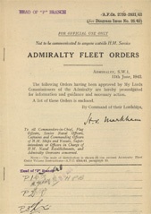 Admiralty Fleet Orders 1942 - 2720-2831