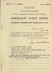 Admiralty Fleet Orders 1943 - 3023