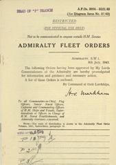 Admiralty Fleet Orders 1943 - 3024-3121