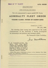 Admiralty Fleet Orders 1943 - 3122