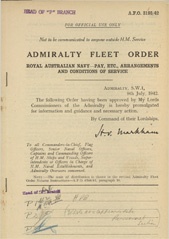 Admiralty Fleet Orders 1942 - 3193