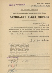 Admiralty Fleet Orders 1942 - 3194-3333