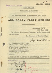 Admiralty Fleet Orders 1944 - 3248-3249