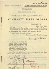 Admiralty Fleet Orders 1944 - 3250-3367