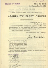 Admiralty Fleet Orders 1943 - 331-437