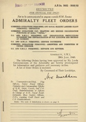 Admiralty Fleet Orders 1945 - 3441-3446