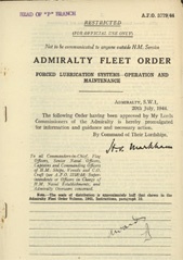 Admiralty Fleet Orders 1944 - 3779