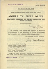 Admiralty Fleet Orders 1942 - 3843