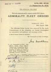 Admiralty Fleet Orders 1942 - 3956-4079