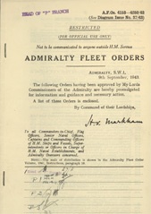 Admiralty Fleet Orders 1943 - 4153-4250