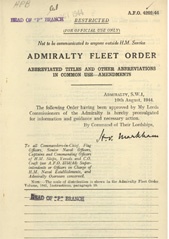 Admiralty Fleet Orders 1944 - 4202