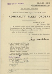 Admiralty Fleet Orders 1943 - 439-553