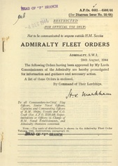 Admiralty Fleet Orders 1944 - 4441-4564