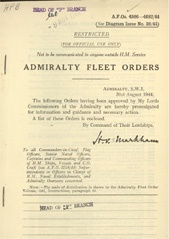 Admiralty Fleet Orders 1944 - 4566-4682