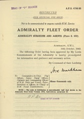 Admiralty Fleet Orders 1943 - 4784