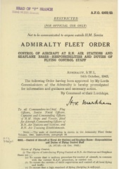 Admiralty Fleet Orders 1943 - 4903