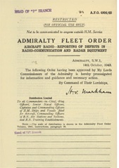 Admiralty Fleet Orders 1943 - 4904