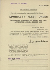 Admiralty Fleet Orders 1942 - 4953