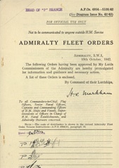 Admiralty Fleet Orders 1942 - 4954-5108