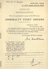 Admiralty Fleet Orders 1945 - 5016-5139