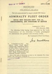 Admiralty Fleet Orders 1944 - 511