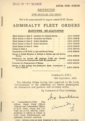 Admiralty Fleet Orders 1945 - 5142-5152