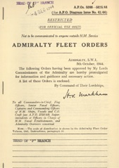 Admiralty Fleet Orders 1944 - 5246-5375